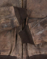 Vintage 1940s WWII U.S Airforce Horsehide Leather G-1 Flight Jacket - L