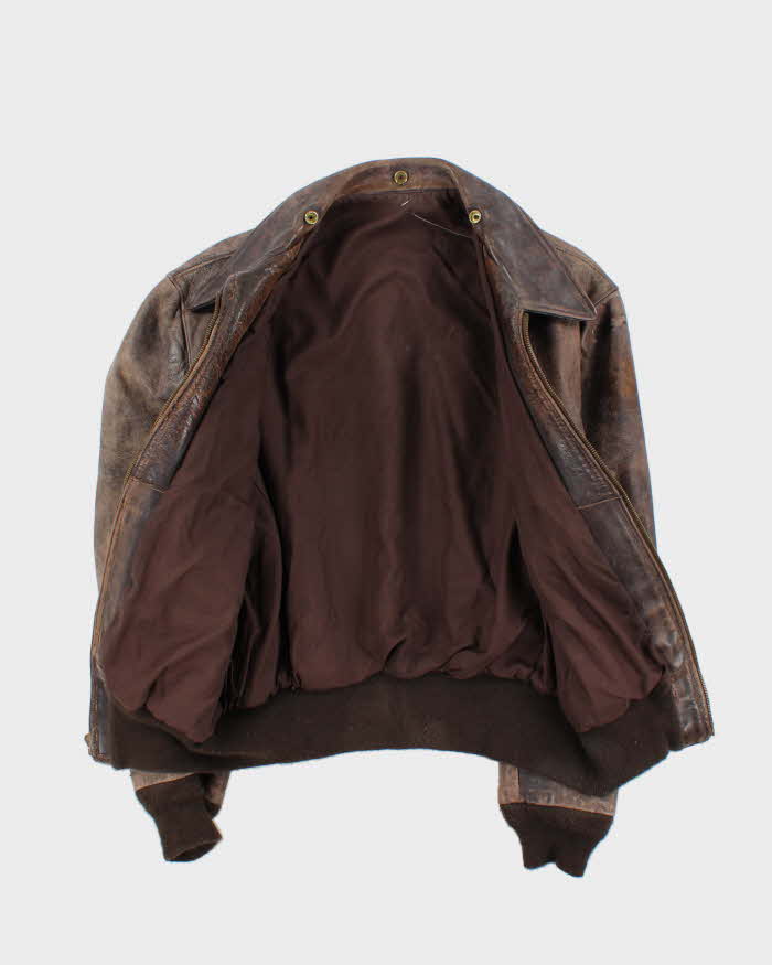 Vintage 1940s WWII U.S Airforce Horsehide Leather G-1 Flight Jacket - L