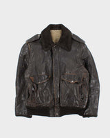 Vintage 1970s R Sherman U.S Airforce Horsehide Leather G-1 Flight Jacket - S