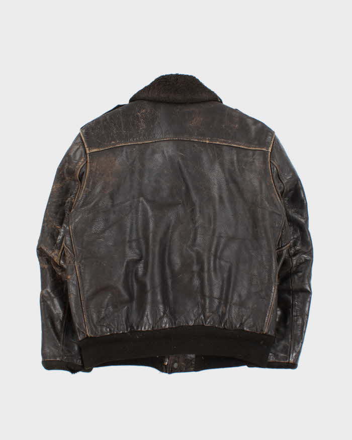 Vintage 1970s R Sherman U.S Airforce Horsehide Leather G-1 Flight Jacket - S