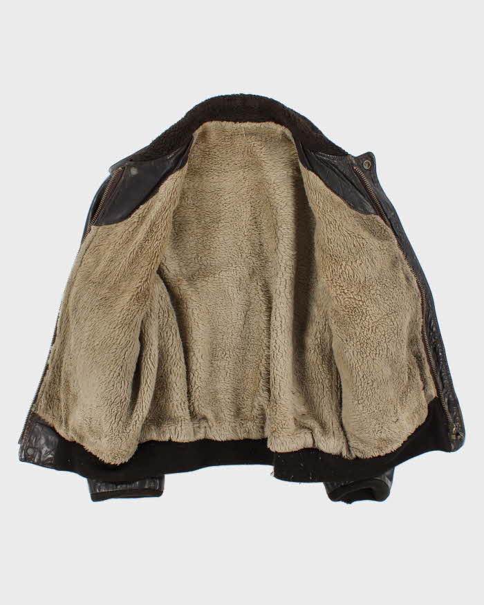 Vintage 1970s R Sherman U.S Airforce Horsehide Leather G-1 Flight Jacket - S