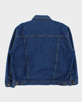 Vintage 1990s Wrangler Plaid Lined Denim Workwear Jacket - XXL