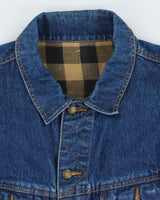 Vintage 1990s Wrangler Plaid Lined Denim Workwear Jacket - XXL
