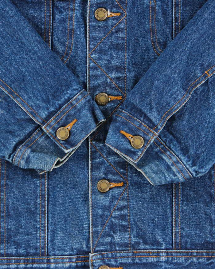 Vintage 1990s Wrangler Plaid Lined Denim Workwear Jacket - XXL