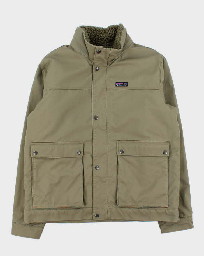 Vintage Patagonia Maple Grove Sherpa Lined Khaki Canvas Jacket - XL
