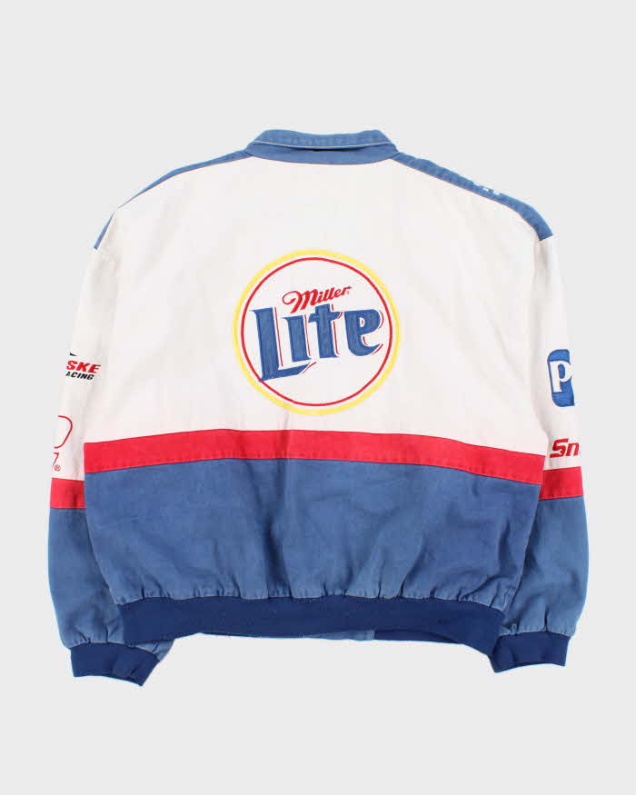 Vintage 1990s Chase Authentics Rusty Wallace Miller Lite Nascar Racing Bomber Jacket - XXL