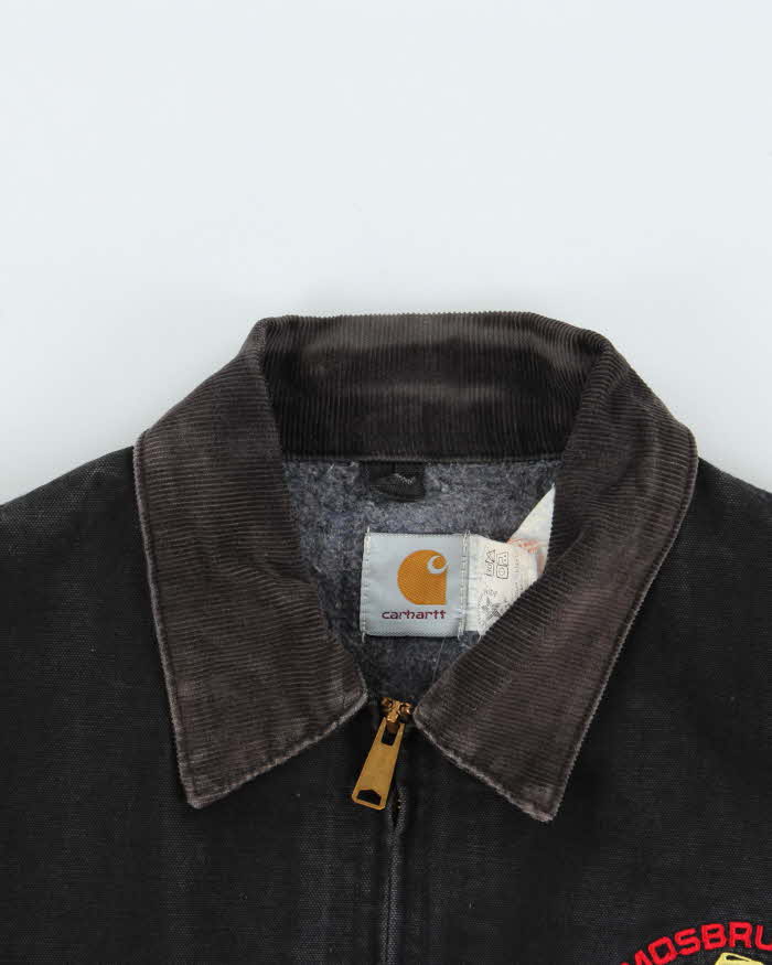 Vintage 1980s Carhartt J01 Detroit Made In USA Blanket Lined Workwear Jacket - XL