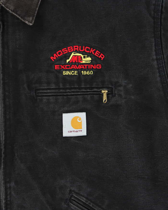 Vintage 1980s Carhartt J01 Detroit Made In USA Blanket Lined Workwear Jacket - XL