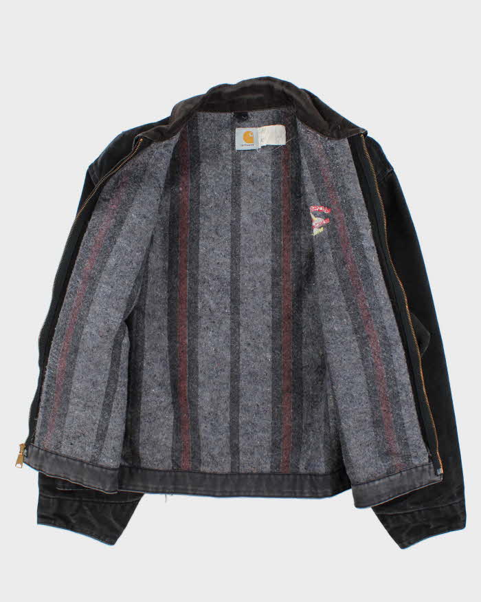 Vintage 1980s Carhartt J01 Detroit Made In USA Blanket Lined Workwear Jacket - XL