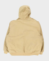 Vintage Y2K 00s Carhartt Active J130 Wet Quilt Lined Sandstone Workwear Jacket - XXXL