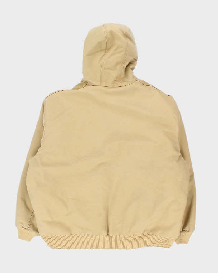 Vintage Y2K 00s Carhartt Active J130 Wet Quilt Lined Sandstone Workwear Jacket - XXXL