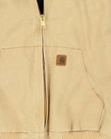 Vintage Y2K 00s Carhartt Active J130 Wet Quilt Lined Sandstone Workwear Jacket - XXXL