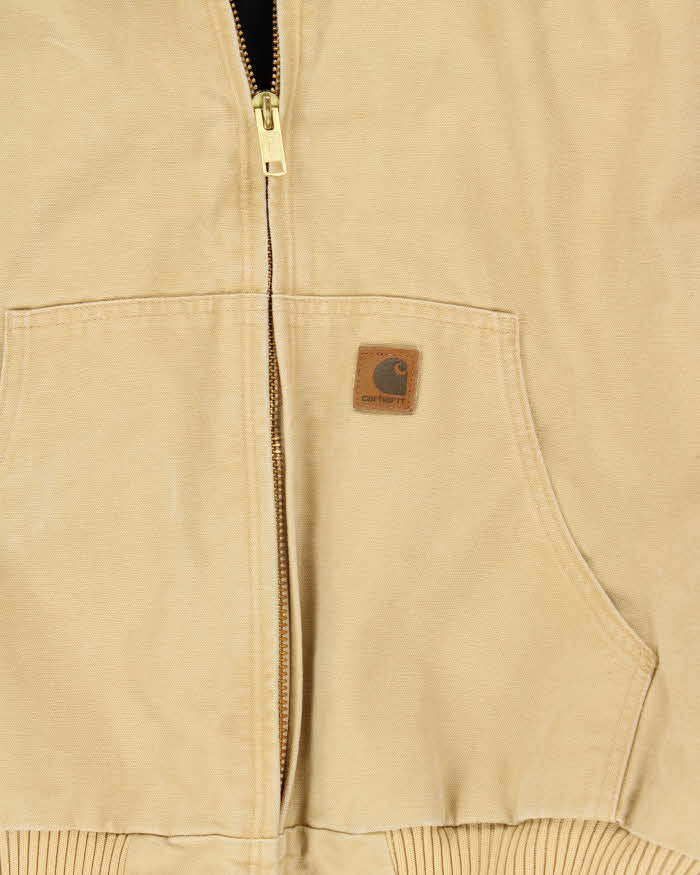 Vintage Y2K 00s Carhartt Active J130 Wet Quilt Lined Sandstone Workwear Jacket - XXXL