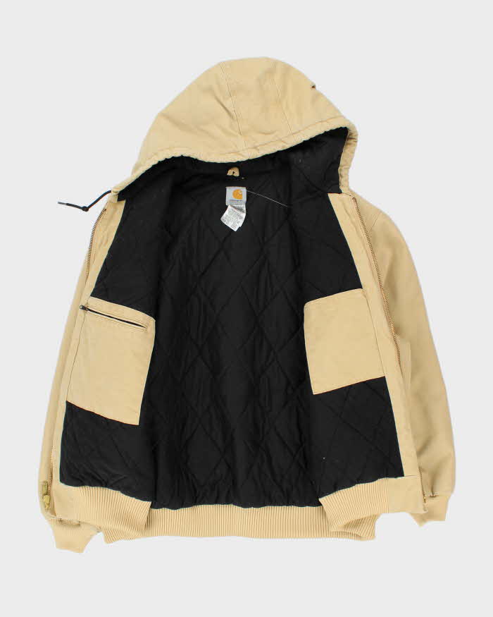 Vintage Y2K 00s Carhartt Active J130 Wet Quilt Lined Sandstone Workwear Jacket - XXXL