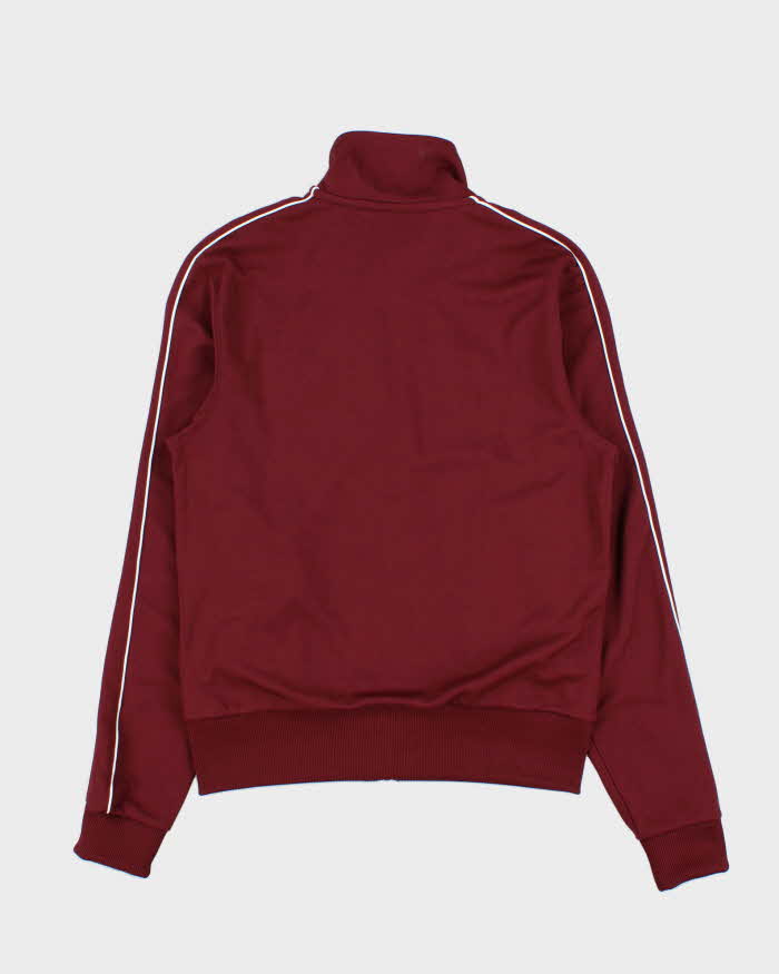 Vintage Lacoste Burgundy Heavyweight Polycotton Track Jacket - S