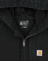 Vintage Carhartt Duck Canvas Fleece Lined Hooded Workwear Gilet - XL