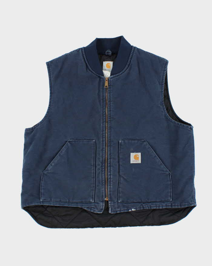 Vintage Y2K 00s Carhartt Duck Leisure Arctic Made In USA Workwear Gilet - XXL