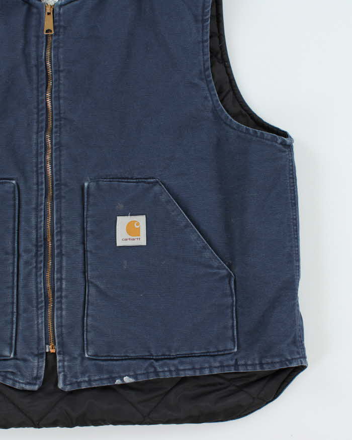 Vintage Y2K 00s Carhartt Duck Leisure Arctic Made In USA Workwear Gilet - XXL