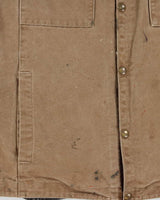 Vintage Carhartt Sandstone Sherpa Lined Multi Pocket Workwear Gilet - L