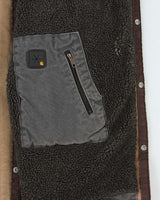 Vintage Carhartt Sandstone Sherpa Lined Multi Pocket Workwear Gilet - L