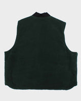 Vintage Y2K 00s Carhartt Sandstone Artic Quilt Lined Spruce Green Workwear Gilet - XXXL