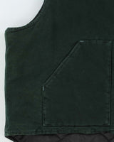 Vintage Y2K 00s Carhartt Sandstone Artic Quilt Lined Spruce Green Workwear Gilet - XXXL