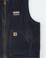 Vintage Y2K 00s Carhartt Midnight Sandstone Artic Quilt Lined Workwear Gilet - XXL