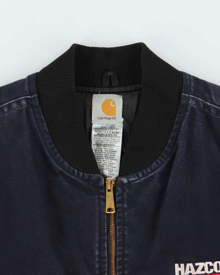 Vintage Y2K 00s Carhartt Midnight Sandstone Artic Quilt Lined Workwear Gilet - XXL