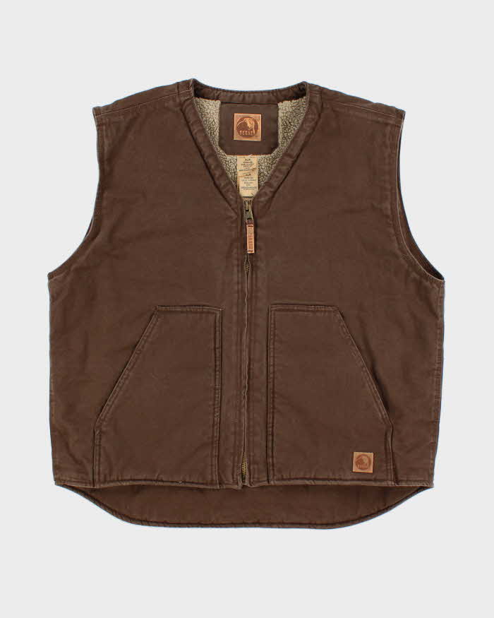 Vintage Y2K 00s Berne Heavyweight Sherpa Lined Workwear Gilet - XL