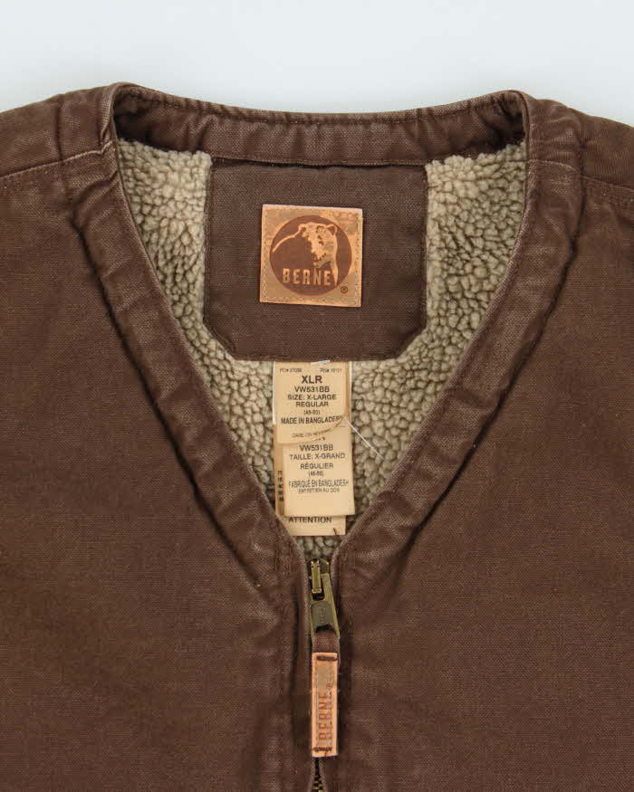 Vintage Y2K 00s Berne Heavyweight Sherpa Lined Workwear Gilet - XL