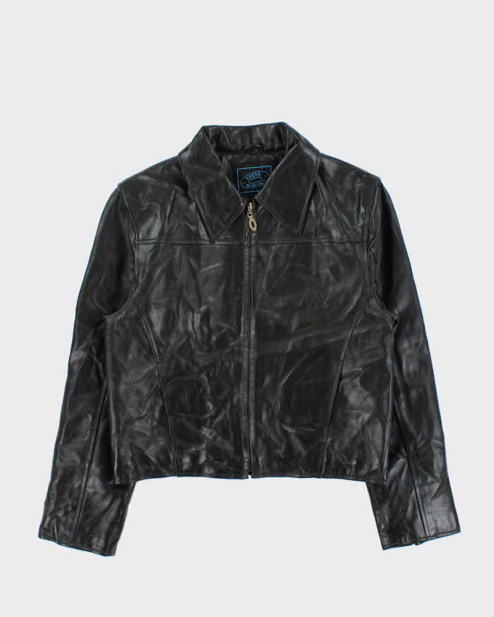 Vintage 1990s Steve Madden Cropped Leather Jacket - M