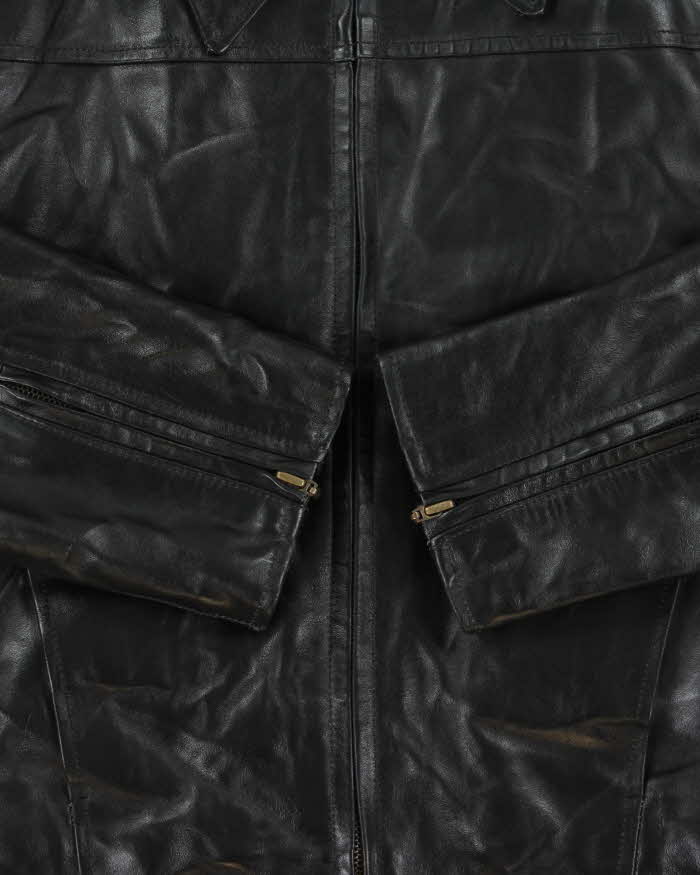 Vintage 1990s Steve Madden Cropped Leather Jacket - M