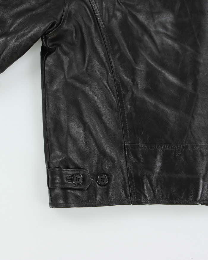 Vintage 1990s Steve Madden Cropped Leather Jacket - M