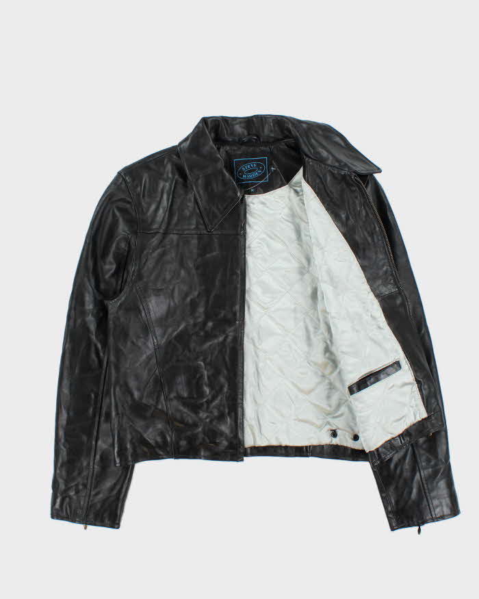 Vintage 1990s Steve Madden Cropped Leather Jacket - M