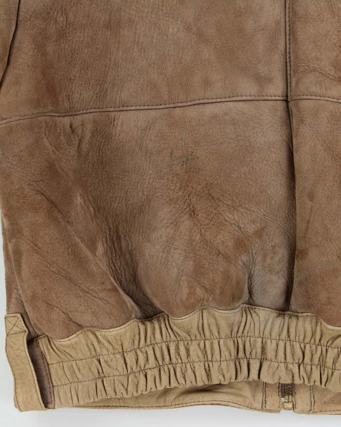 Vintage 1970s Knight Tailors Sheepskin Shearling Bomber Jacket - S