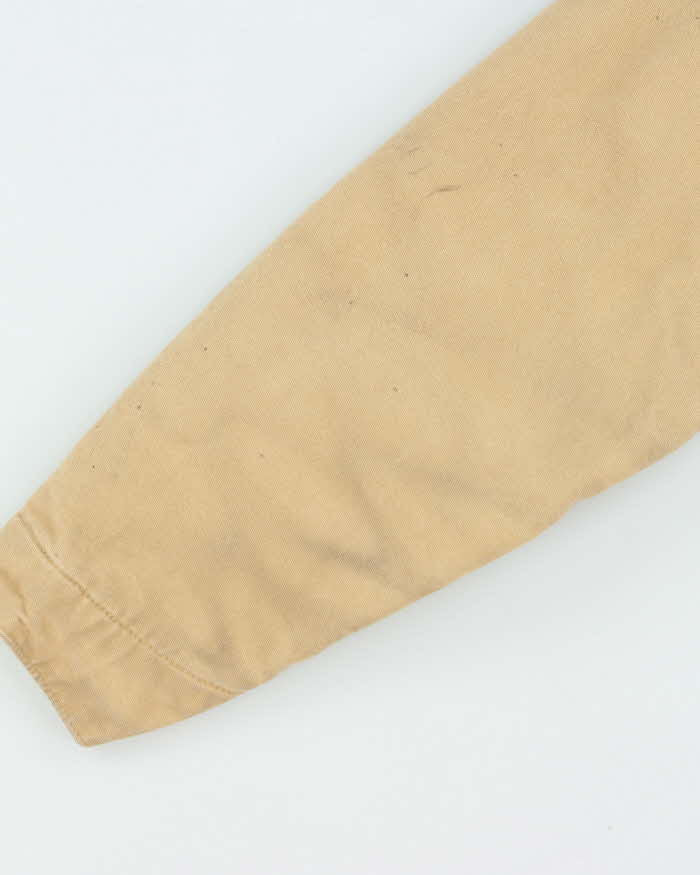 Vintage 2000 Carhartt Sandstone Made In Usa Tan Canvas Blanket Lined Chore Workwear Jacket - M