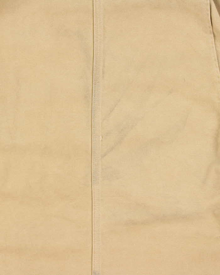 Vintage 2000 Carhartt Sandstone Made In Usa Tan Canvas Blanket Lined Chore Workwear Jacket - M