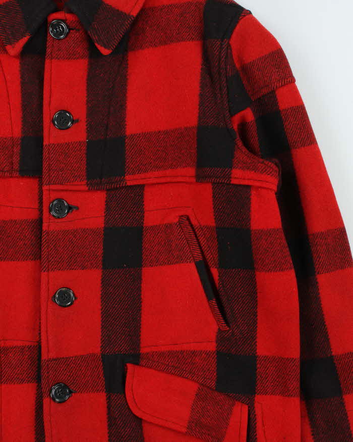 Vintage 1950s Chippewa Wool Mackinaw Buffalo Plaid Hunting Jacket - L
