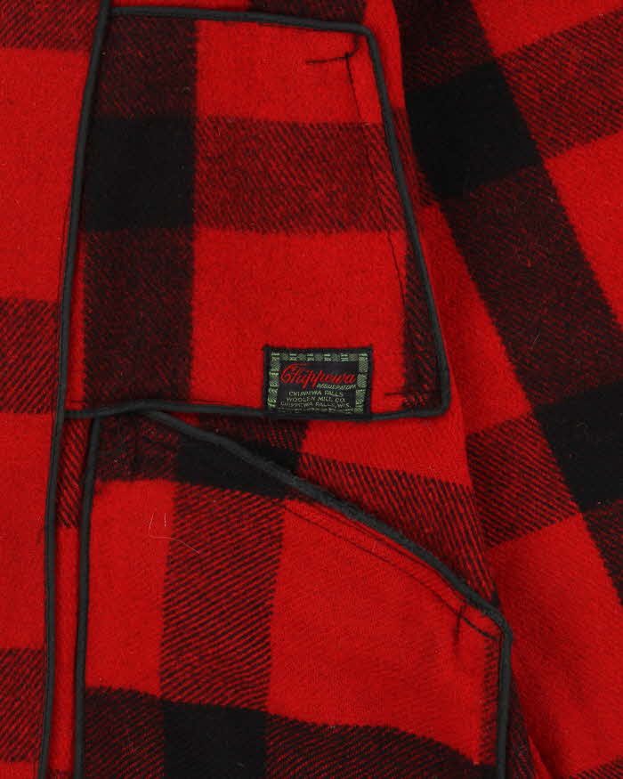 Vintage 1950s Chippewa Wool Mackinaw Buffalo Plaid Hunting Jacket - L