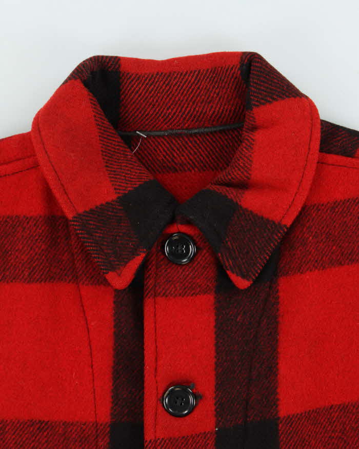 Vintage 1950s Chippewa Wool Mackinaw Buffalo Plaid Hunting Jacket - L
