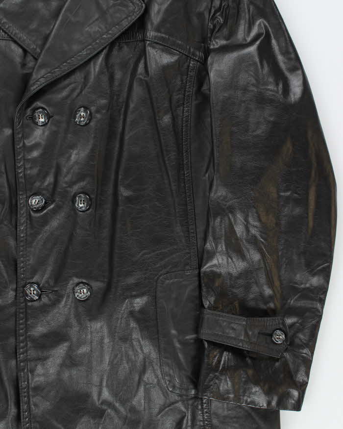 Vintage 70s Sears Long Leather Jacket - XL