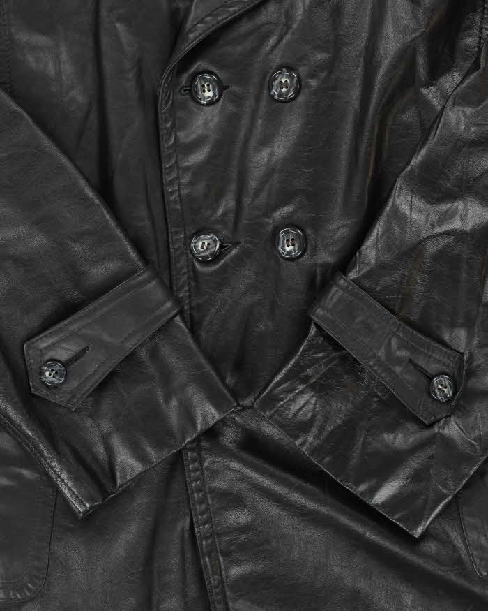 Vintage 70s Sears Long Leather Jacket - XL