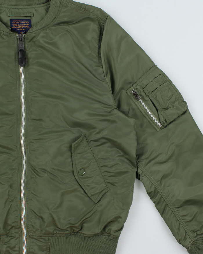 Vintage Alpha Industries MA-1 U.S Khaki Flight Bomber Jacket - XL