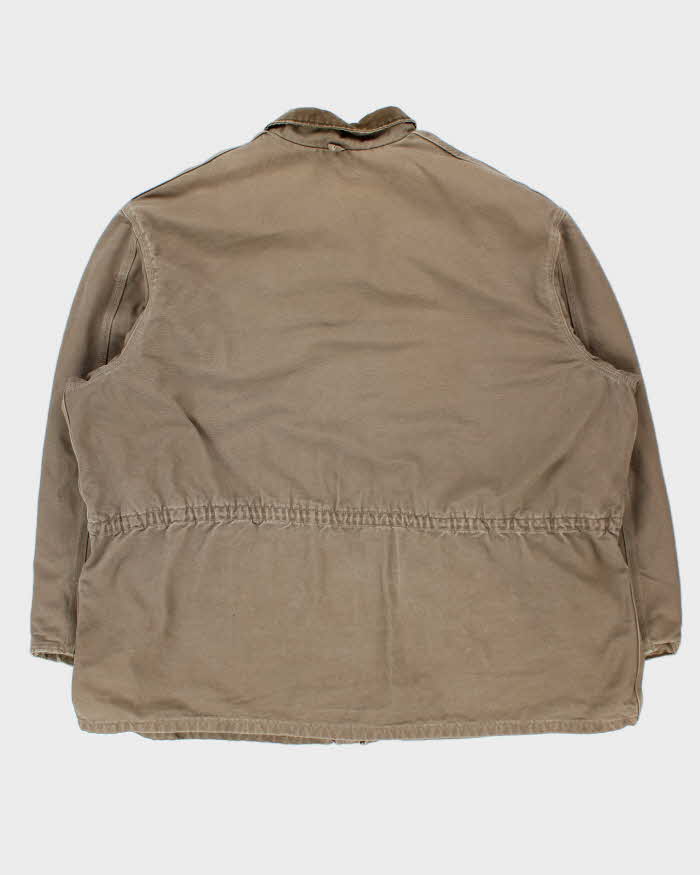 Vintage 1990s Carhartt Duck Canvas Blanket Lined Made In USA Trail Parka Workwear Jacket - XXXXL