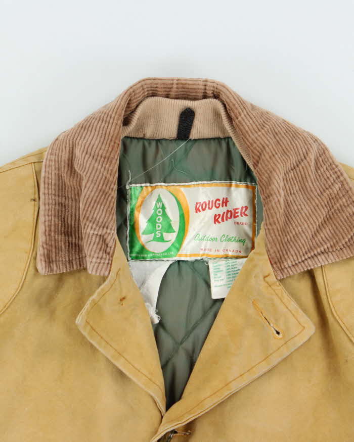 Vintage 1980s Rough Rider Quilt Lined Canvas Hunting Field Jacket - M
