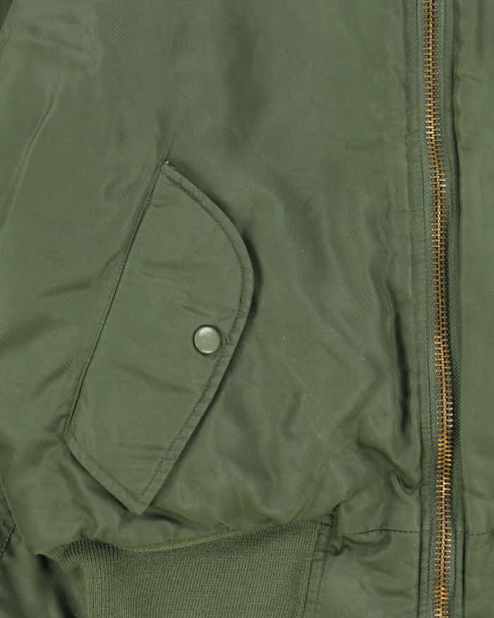 Vintage 1990s MA-1 USA Boeing Reversible Flight Bomber Jacket - L