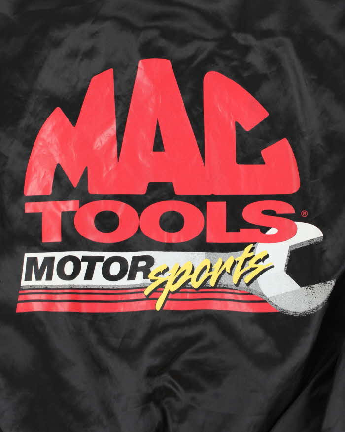 Vintage 1980s Swingster Mac Tools Motorsport Quilted Satin Bomber Jacket - L