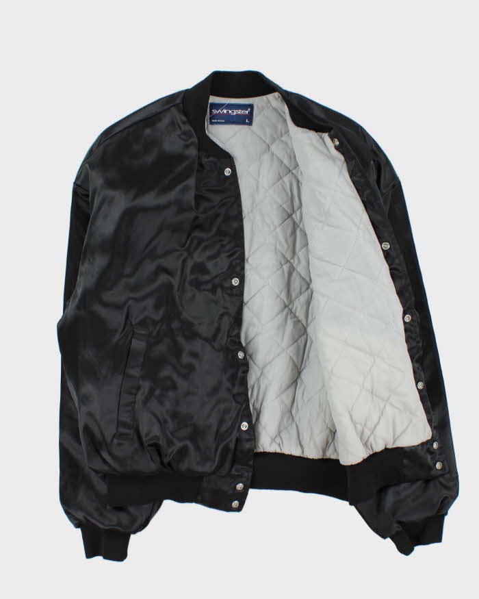 Vintage 1980s Swingster Mac Tools Motorsport Quilted Satin Bomber Jacket - L