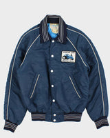 Vintage 1970s Bonnewitt Ford Quilted Satin Bomber Jacket - M