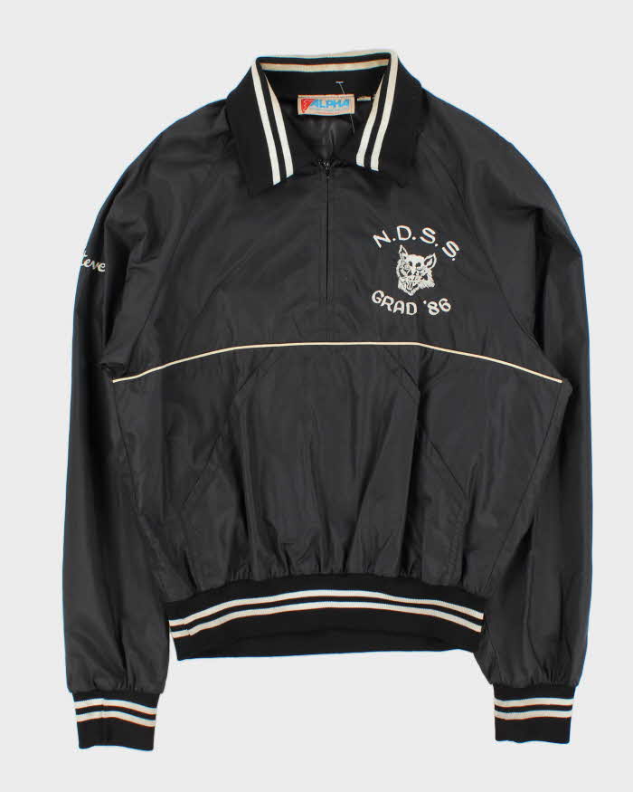 Vintage 1986 Alpha N.D.S.S Grad Pullover Windbreaker Jacket - L